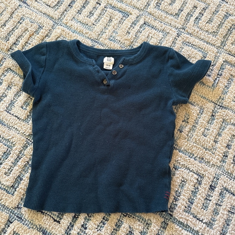 BDG Blue Short Sleeve Crew Neck Tee